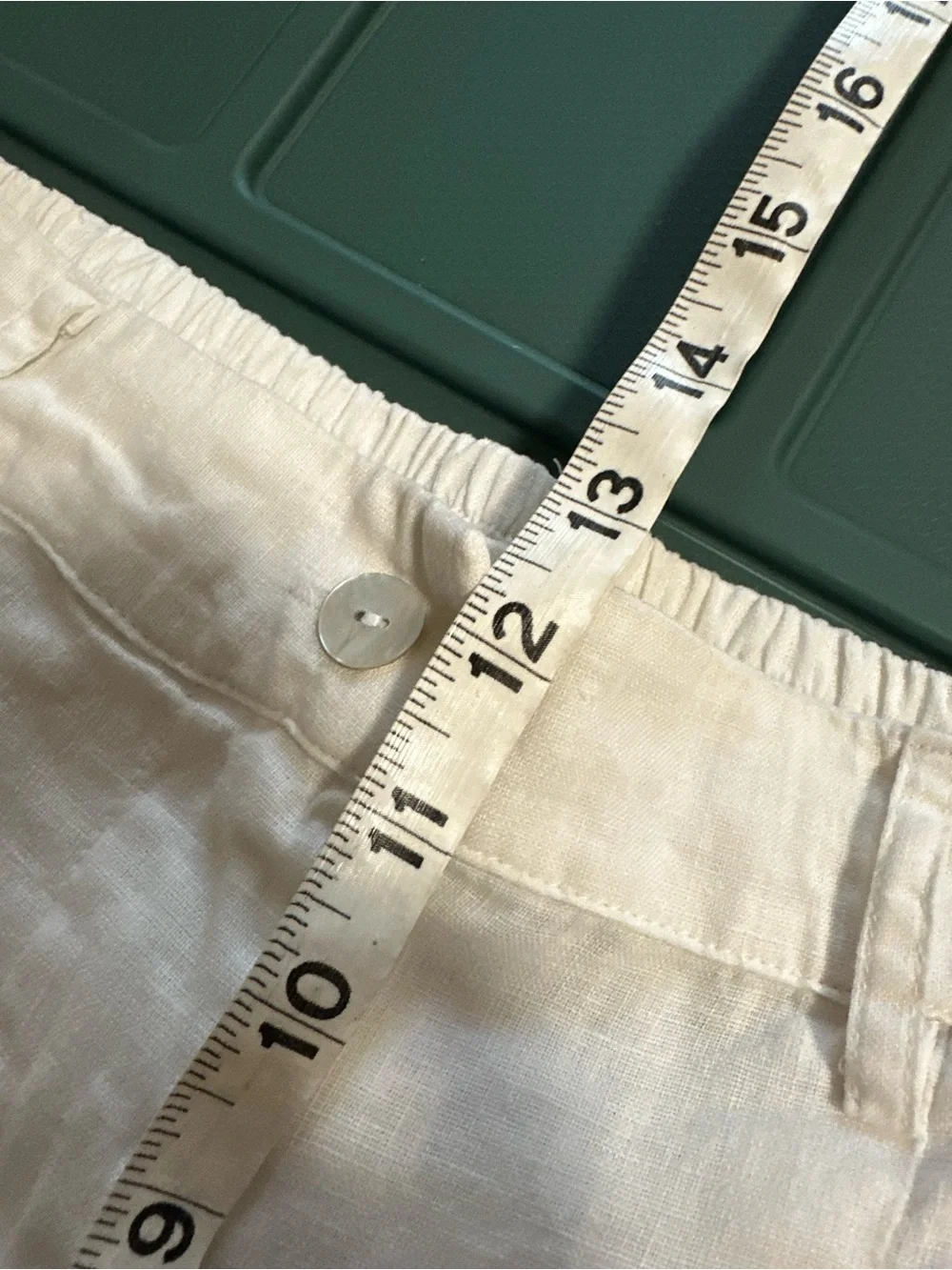 DONNI. The Linen Pleated Trouser powder white 100% size small summer beach - Picture 6 of 11